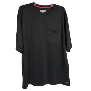 Smith's Workwear Mens T Shirt Size 3XL Black Short Sleeve Pocket Polyester